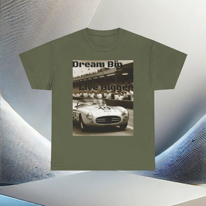 "Dream Big, Live Bigger" Vintage Racing Unisex Heavy Cotton T-Shirt