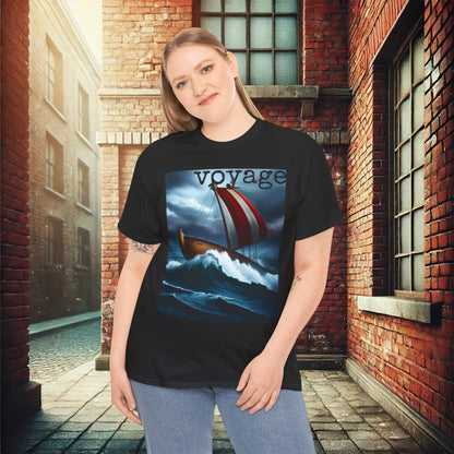 Voyage Adventure Unisex Heavy Cotton T-Shirt Express Delivery available