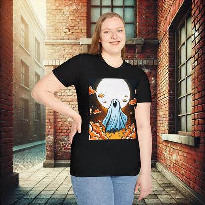 Ghostly Glow Unisex T-Shirt – Hauntingly Fun and Cozy