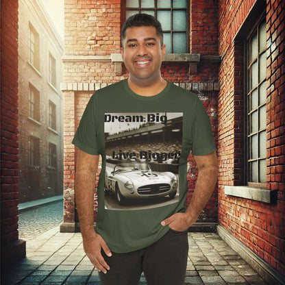 "Dream Big, Live Bigger" Vintage Racing Unisex Jersey Short Sleeve T-Shirt