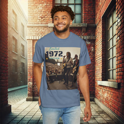 "Vintage 1972 Live" Retro Concert Garment Dyed T-Shirt