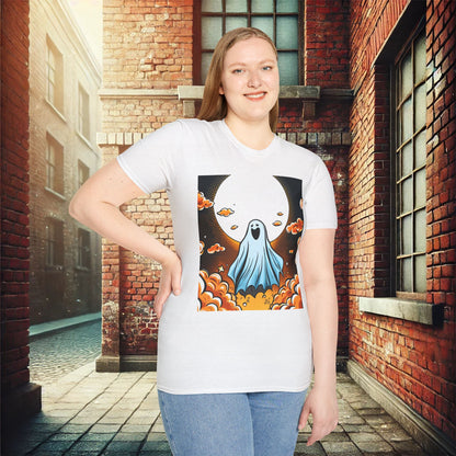 Ghostly Glow Unisex T-Shirt – Hauntingly Fun and Cozy