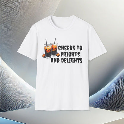 Cheers to Frights and Delights Halloween Unisex T-Shirt