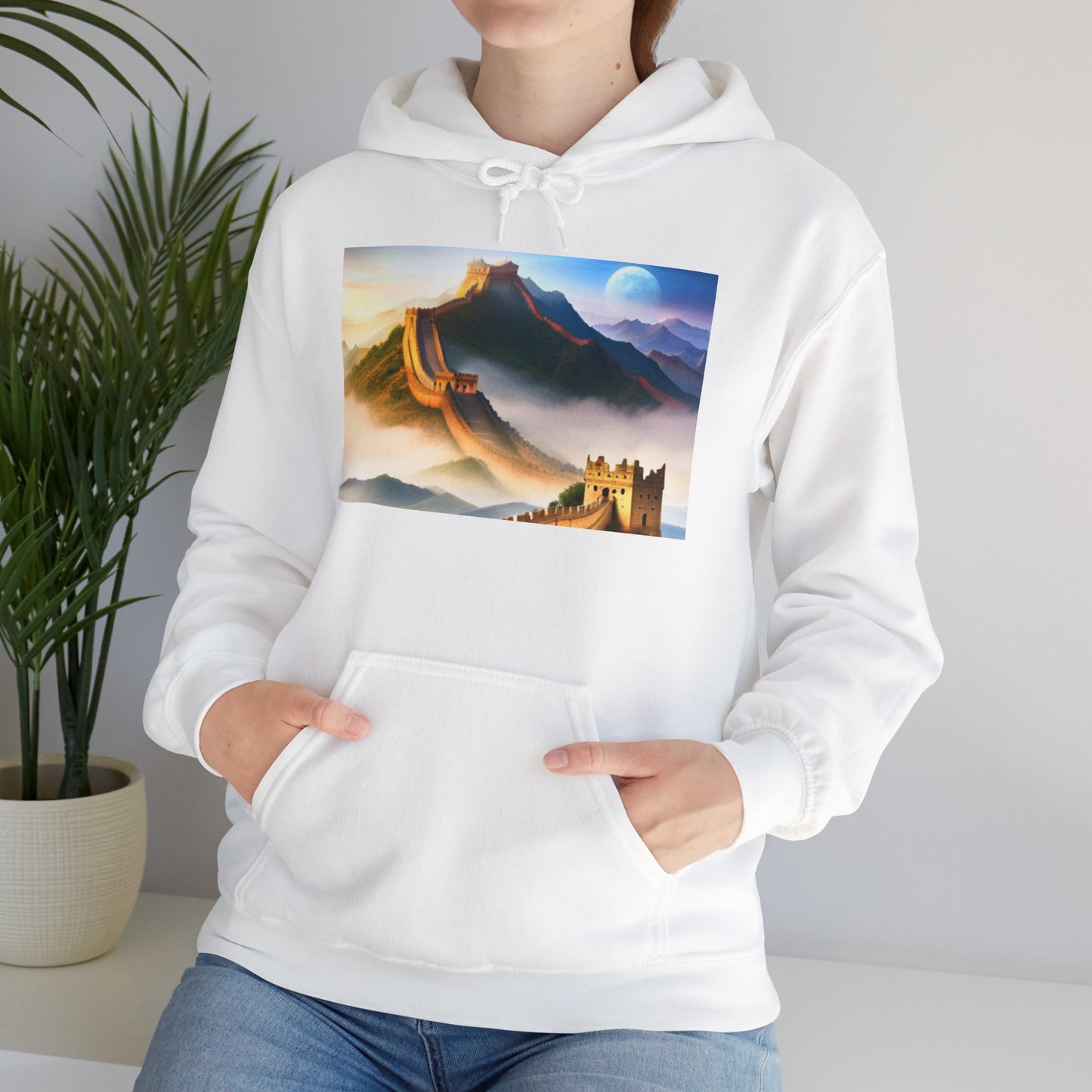 "Majestic Walls of History" Unisex Heavy Blend Hoodie – Perfect for Cold Days