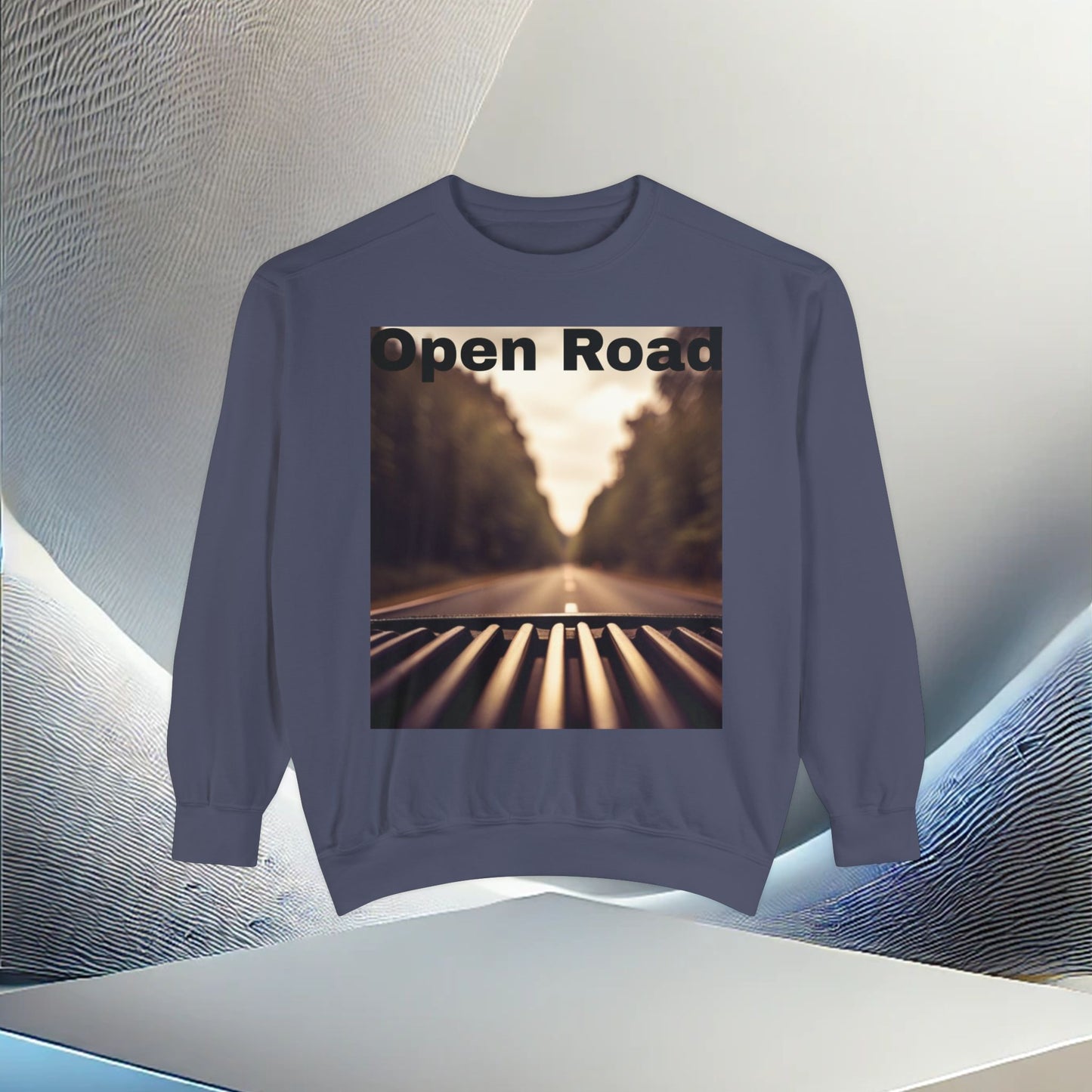 Open Road Adventure Unisex Garment-Dyed Sweatshirt – Premium Comfort & Style