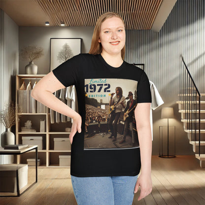 "Vintage 1972 Live" Retro Concert Unisex Soft-Style T-Shirt