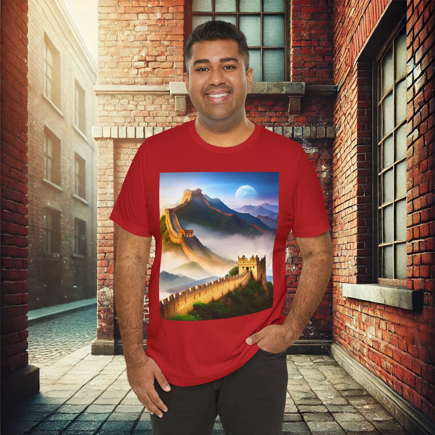 "Majestic Walls of History" Unisex Jersey Short Sleeve T-Shirt