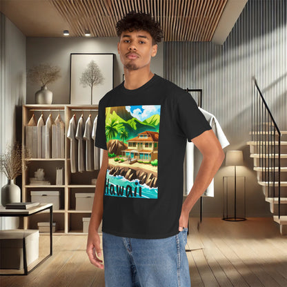 Camiseta de algodón pesado unisex de Hawaii 