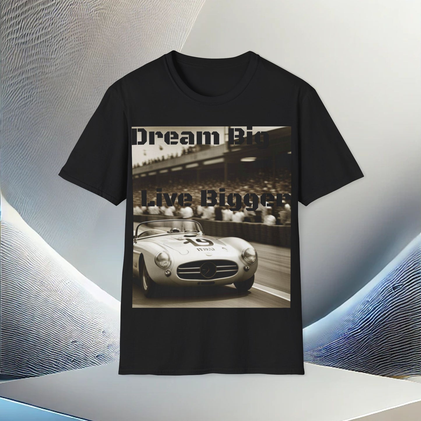 "Dream Big, Live Bigger" Vintage Racing Unisex Soft-Style T-Shirt