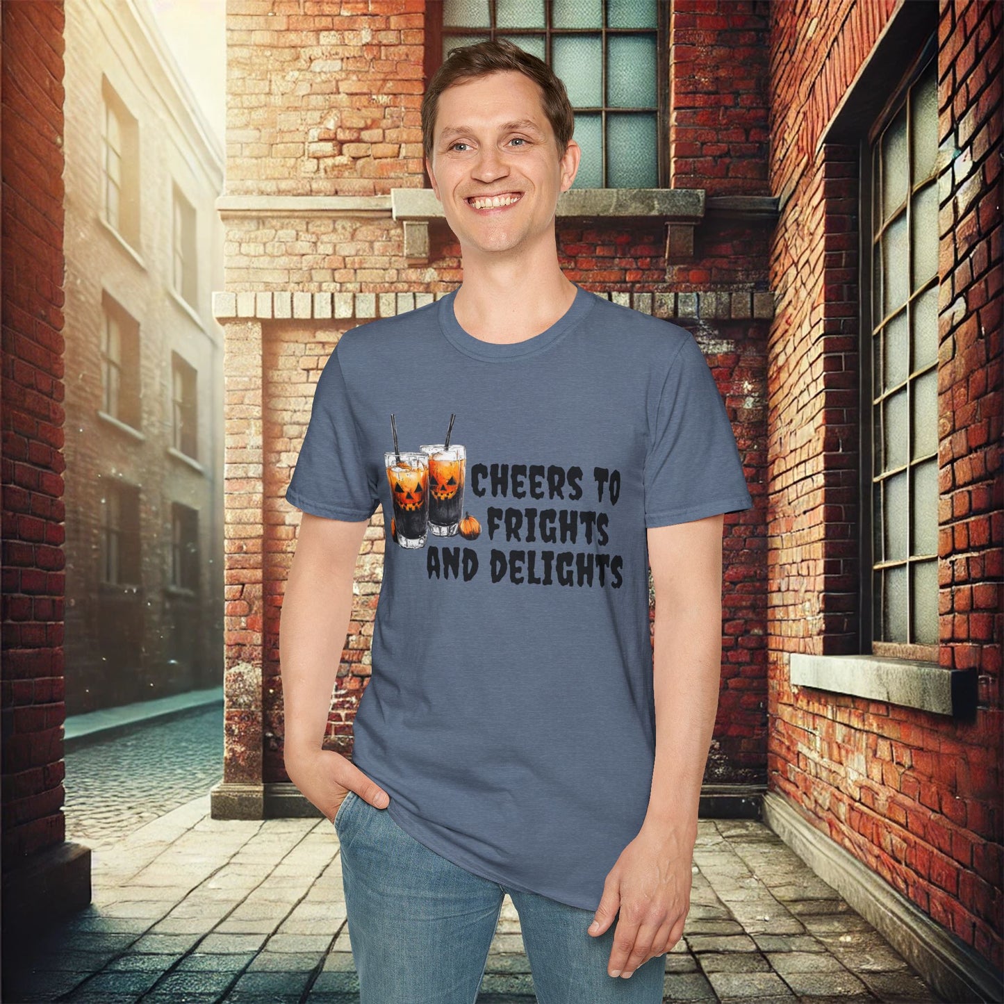 Cheers to Frights and Delights Halloween Unisex T-Shirt