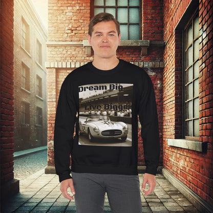 "Dream Big, Live Bigger" Vintage Racing Unisex Heavy Blend Crewneck Sweatshirt – Cozy Comfort for Colder Months