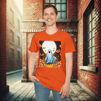 Ghostly Glow Unisex T-Shirt – Hauntingly Fun and Cozy