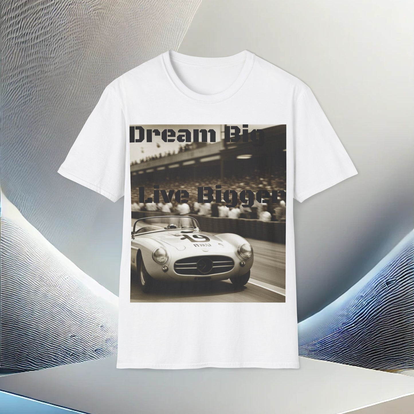 "Dream Big, Live Bigger" Vintage Racing Unisex Soft-Style T-Shirt