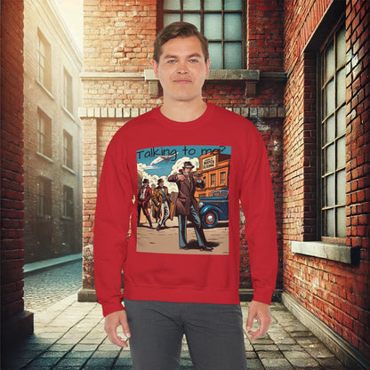 "Vintage Gangster Vibes" Unisex Heavy Blend Crewneck Sweatshirt – Cozy Comfort for Colder Months