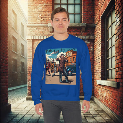 "Vintage Gangster Vibes" Unisex Heavy Blend Crewneck Sweatshirt – Cozy Comfort for Colder Months