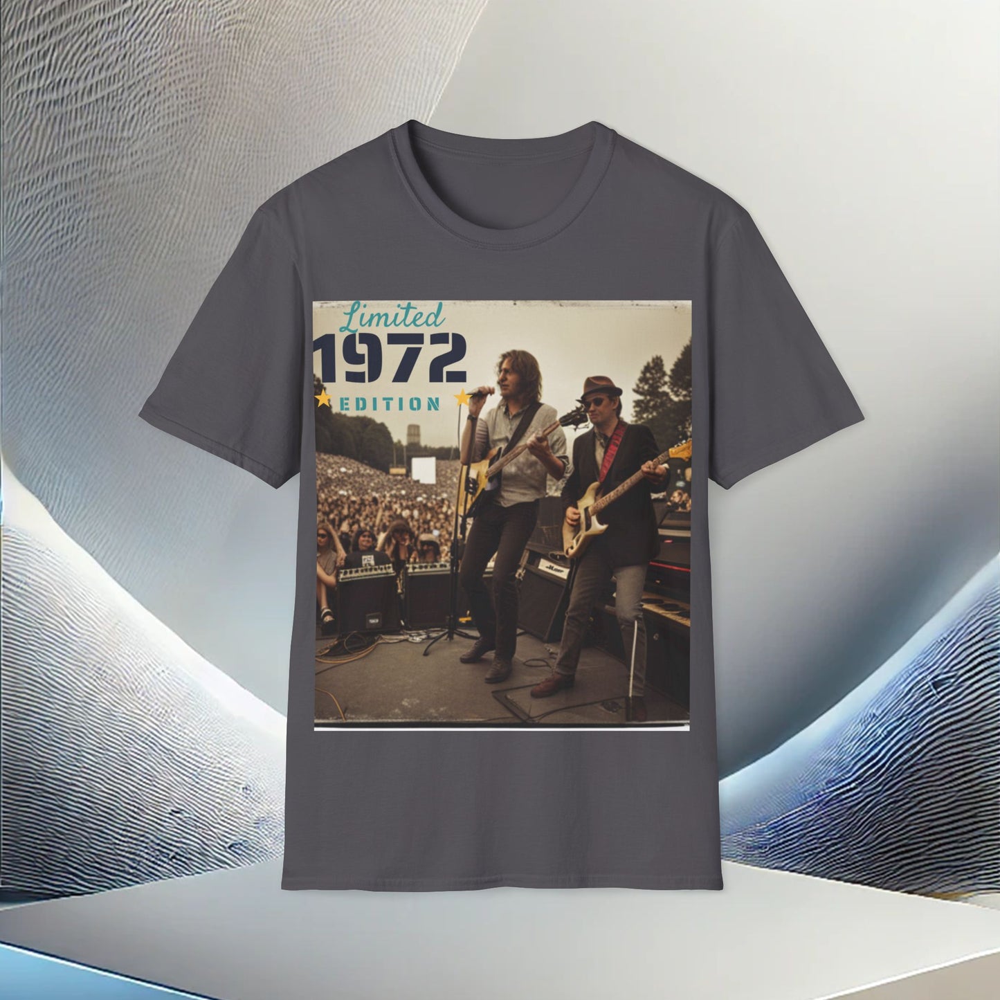 "Vintage 1972 Live" Retro Concert Unisex Soft-Style T-Shirt