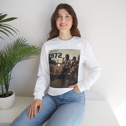 "Vintage 1972 Live" Retro Concert Unisex Heavy Blend Crewneck Sweatshirt – Cozy Comfort for Colder Months