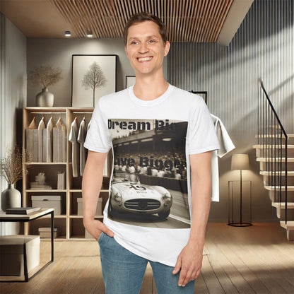 "Dream Big, Live Bigger" Vintage Racing Unisex Soft-Style T-Shirt