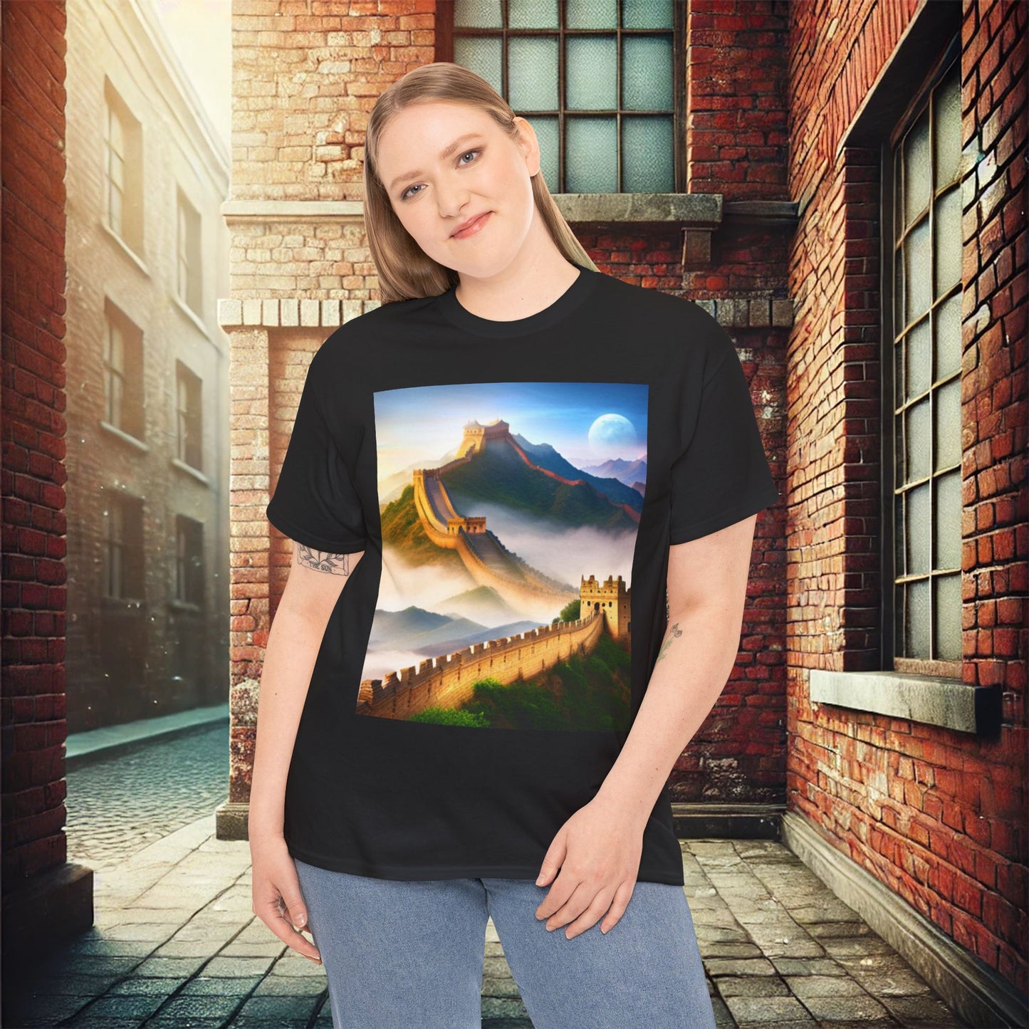 "Majestic Walls of History" Unisex Heavy Cotton T-Shirt