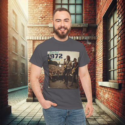 "Vintage 1972 Live" Retro Concert Unisex Heavy Cotton T-Shirt