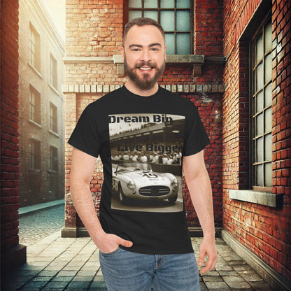 "Dream Big, Live Bigger" Vintage Racing Unisex Heavy Cotton T-Shirt