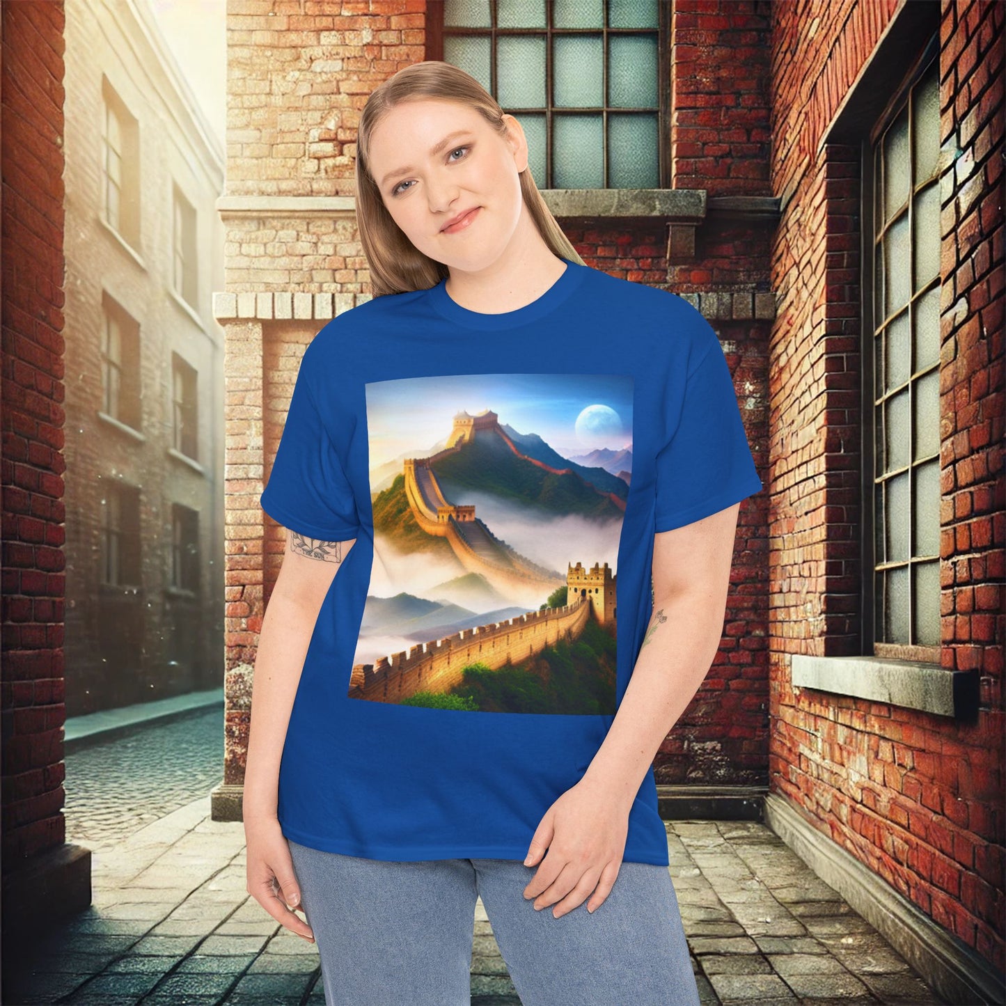 "Majestic Walls of History" Unisex Heavy Cotton T-Shirt